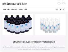 Tablet Screenshot of phstructuredsilver.com